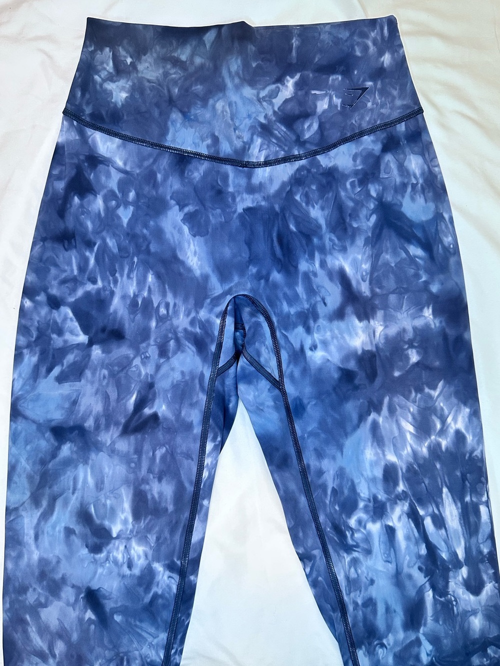 Gymshark Elevate High Waisted Leggings Blue Tie Dye Size M